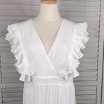 The Clothing Company Bridal Jumpsuit Pleated Wide Legs & Ruffle Sleeves White-L Photo 1