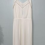 EXPRESS  Off White Pleated Midi Dress with Crochet Trim Small NWT Photo 10