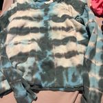 Something Navy  Meghan Ruffle Shoulder Sweatshirt in Blue small Photo 3