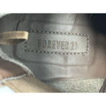 Forever 21 Womans Pullon Booties 7 Brown Block Heel Elastic ankle Almond Toe Photo 8