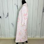 Miss Elaine House Coat Robe Womens Medium Pink Floral Quilted Full Zip Pockets Photo 4