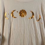 Torrid  Super Soft Sleep Moon Phases Cream Metallic Gold Accents Shirt Size 4 4X Photo 2