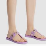 Larroudé Milan Grommet Slide Sandal Lilac Size US 6/7 Made in Brazil Photo 1