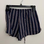 Red White and Blue Flowy Striped Shorts Size M Photo 2