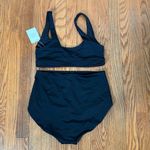 ANDIE Bikini Set Ventura Top Super High Waisted Bottom Black Size M NWT Photo 1