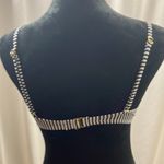 Xhilaration  nautical blue and white stripes bikini top size large Photo 5