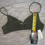 Aerie  Olive Green w/shimmer tones Ribbed bikini top | XS | NWT Photo 4