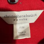 Christopher & Banks  Bold Red Cotton Jacket Size P/M Photo 5