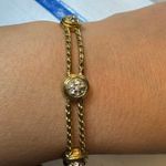 Swavorski Signed Swarovski Gold Tone Crystal Pattern Bracelet Photo 8