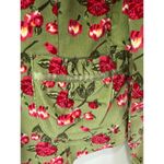 Vintage Inspired Rose Floral Green Corduroy Blazer Jacket Sz M Retro Girl Boss Size M Photo 3