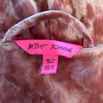 Betsey Johnson dark Pink Velvet Robe with Ruffled Collar Photo 2