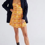 Free People  Sasha Mini Dress Floral Sweetheart Neck Summer Size Medium Photo 0