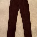 Spanx High Waist Faux Suede Leggings Merlot Burgundy Small Photo 4
