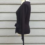 Tweeds Front Tie Faux Wrap Long Sleeve Top Photo 3