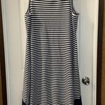 Time & Tru  Navy Blue/White Striped Sleeveless Dress size XXL Photo 6