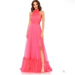 Mac Duggal 67816 Womens HIGH NECK TIERED CHIFFON HALTER GOWN Photo 2