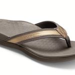Vionic  Women's Tide II Toe Post Sandals Bronze Metallic 9 Photo 0