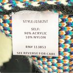 Sugar + Lips Medium Black Multi Color Flower Knit Button Front Long Cardigan Photo 3