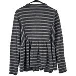 Free People  Peplum Striped Jacket Cotton Blend Full Zip Size Small Photo 5