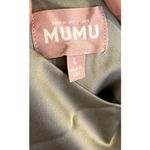 Show Me Your Mumu  Jasmine Halter MIDI Dress Moss Green Luxe Satin L Photo 4