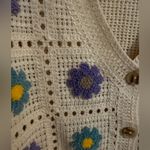  Sonoma Daisy Crochet Button Oversized Cardigan Size Large Photo 3