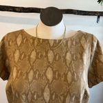 Ralph Lauren  Classic Easy Tan Snake Skin Short Sleeve T Shirt Dress Size 2X Photo 4