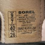 Sorel Womens Cameron Flatform Leather Wedge Sandals Elastic Strap Tan Size 9 Photo 9