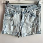 Aeropostale Light Wash High Waisted Midi Shorts Photo 1