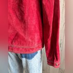 Coldwater Creek Red Suede Jacket Beaded Details western Large boho See description Photo 10