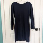 Amanda Uprichard Navy Bodycon Long Sleeve Zipper Dress Photo 1