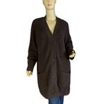 Woman Within BROWN CABLE KNIT V NECK CARDIGAN SWEATER (L/18/20) Photo 2