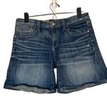 Pilcro and the Letterpress Blue Cotton Blend Casual Denim Shorts Women Sz 28 Photo 0