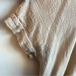 Karlie  Tan V-Neck Short Sleeve Blouse Photo 5