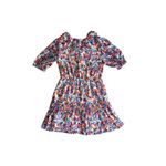 Ralph Lauren NWOT Lauren Floral Crinkled Georgette Dress Blue Orange Size 14 Photo 5
