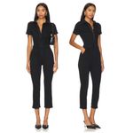 Good American NWT  Fit For Success Petite Black Denim Jumpsuit Size Medium Photo 1