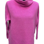 Free People Women's Small Ottoman Slouchy Tunic Cowl Neck Sweater in Hot Pink Photo 0