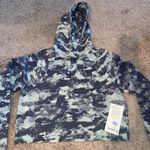 Lululemon athletica Navy and Light Gray Camo Cropped Hoodie Photo 0