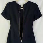 Topshop Drape Front Wrap Skirt Short Sleeve Dress Navy Blue Petite Size 0 Photo 13