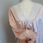 Southern Nights Pink Lacy Long Sleeve Nightgown Size Small Photo 3