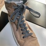 Hogan High Top Sneakers Rebel Tan Suede Snakeskin Polka Dot Laces Neutral 37.5 Size 7.5 Photo 7