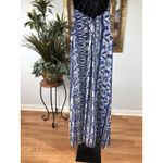 Adelyn Rae Women Maxi Dress SM Blue White Printed Strappy Sleeveless Boho Resort Photo 6