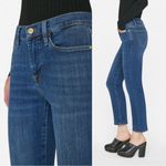 frame denim FRAME • Le High Straight jeans slim dark wash Dublin blue tomboy ankle crop Photo 12