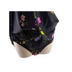 Slim Allure Women's One Piece Faux Skirted Swimsuit Pink Floral 18 C+ Black Photo 1