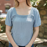 Farmers Market Light Blue Women's Top Size Small Photo 0