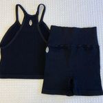 Free People NEW Set!  Movement Happiness Runs Crop Tank + Bike Shorts XS/S BLACK Photo 0