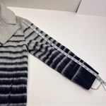 Avec Les Filles  Stripe Double Breasted Peacoat Blue Grey Gray Jacket Medium NWOT Photo 8