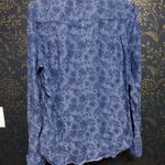 Levi's Pearl Snap Blue Floral Button-Up Chambray Shirt Photo 1