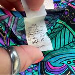 Catalina Vintage Teal Purple Paisley French high Cut Bikini Swimsuit Set Photo 11