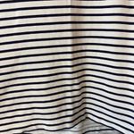 Chico’s Black and White Striped 3/4 Long Sleeves Lace V Photo 4
