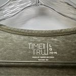 Time & Tru Green V Neck Flutter Sleeve Top size Large Photo 1